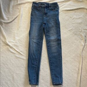 American Eagle Jeans Next Level Stretch Womens Size 00 Short High Rise Skinny